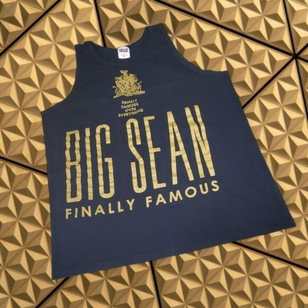 Anvil Mens Big Sean‎ Finally Famous Graphic Tank Top Black M FLAW